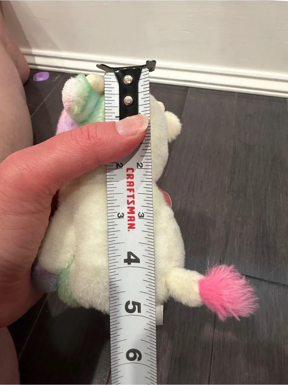 NWOT 5” in Pettoties Pets Plush Rainbow-Accent Pig Stuffed Animal Plush Toy